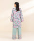 Women's Unstitched Lawn Embroidered Blue 2 Piece Suit